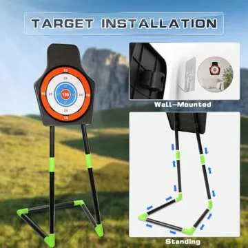 Bow and Arrow Set for Kids, 2-Pack LED Light Up Archery Set with 20 Suction Cup Arrows, Indoor and Outdoor Toy for Boys Girls Age 4-8 8-12 with Standing Target&2 Quivers, Birthday Gift 3-12 Years Old