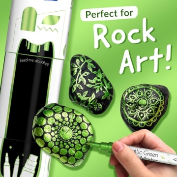 Metallic Green Acrylic Paint Pens Fine to Jumbo Tips