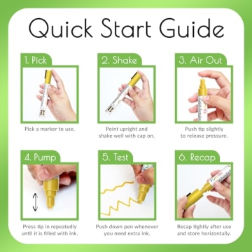 Metallic Green Acrylic Paint Pens Fine to Jumbo Tips