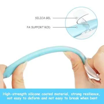 Vicloon Baby Silicone Spoons, 5 PCS Baby Training Feeding Spoons for First Stage 4 Months Toddlers Infants, Baby Utensils Feeding Supplies, Soft Tip BPA Free Gum-Friendly Dishwasher Boil-Proof