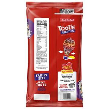 Malt-O-Meal Tootie Fruities Breakfast Cereal, Colorful and Fruity Cereal for the Family, Family Cere...