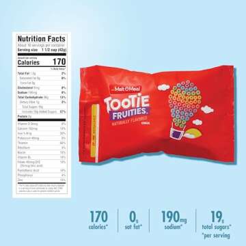 Malt-O-Meal Tootie Fruities Breakfast Cereal, Colorful and Fruity Cereal for the Family, Family Cereal Size, 23 OZ Resealable Cereal Bag