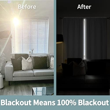 BGment Thermal Insulated 100% Blackout Curtains for Bedroom