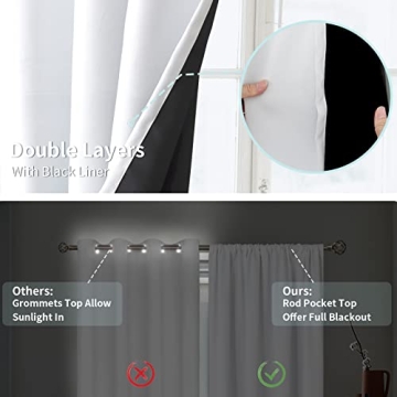 BGment Thermal Insulated 100% Blackout Curtains for Bedroom