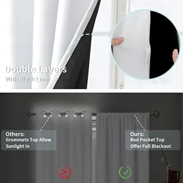 BGment Thermal Insulated 100% Blackout Curtains for Bedroom