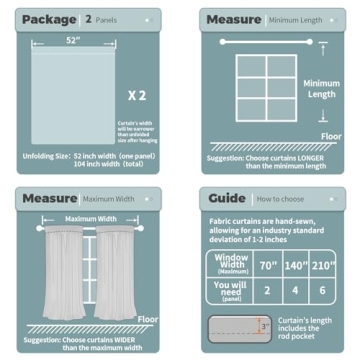 BGment Thermal Insulated 100% Blackout Curtains for Bedroom