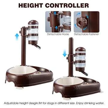 Fatdaa Adjustable Pet Water Dispenser Bowl - Automatic Feeding System