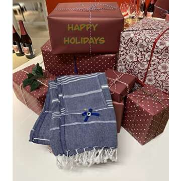 Aysesa-Sandproof Turkish Cotton Beach Towel Oversized w/Hidden-Pocket 75" Sand Free Blanket Extra Large Packable Travel Bath Towel Gift Men Women Made-in-Turkey