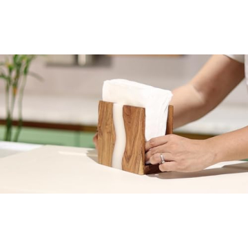 LAVAUK Acacia Wood Napkin Holder - Elegant Rustic Decor