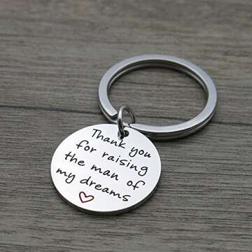 Simdes Thank You Mother Keychain - Heartfelt Gift for Moms