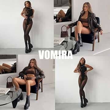 VOMIRA Black Platform Boots for Women Round Toe Chunky Platform Boots Block High Heel Slide Zipper Solid Black Boots Pu Leather Short Boots