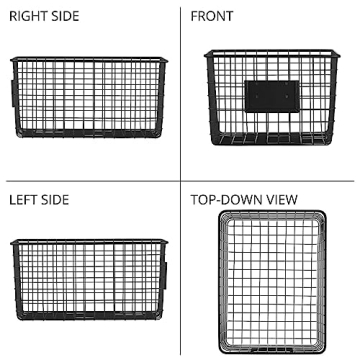 mDesign Steel Storage Baskets with Label Slot for Organizing