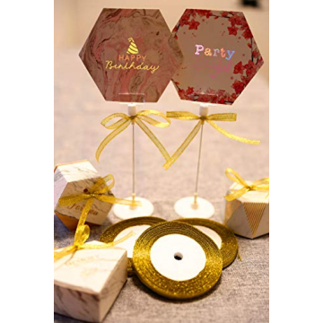 6 Rolls Glitter Ribbons for Perfect Gift Wrapping