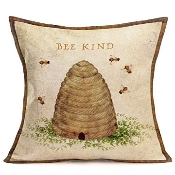 Xihomeli Vintage Garden Cotton Linen Pillow Cases Set