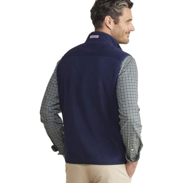 Vineyard Vines Men's Harbor Fleece Vest - Nautical Navy Style