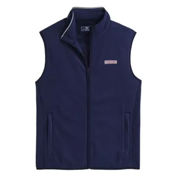 Vineyard Vines Men's Harbor Fleece Vest - Nautical Navy Style