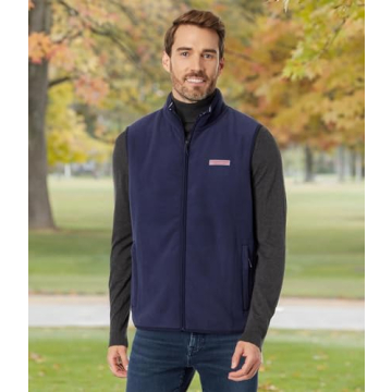 Vineyard Vines Men's Harbor Fleece Vest - Nautical Navy Style