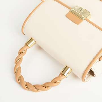 VODIU Women's Handbag Tote With Top-handle Zipper Closure for Women Shoulder Crossbody Bags Mini Flap Square