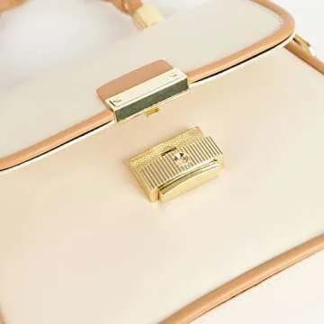 VODIU Women's Handbag Tote With Top-handle Zipper Closure for Women Shoulder Crossbody Bags Mini Flap Square