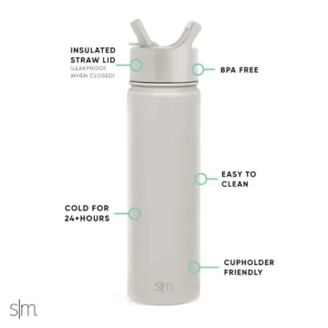 22oz Simple Modern Summit Water Bottle - Almond Birch