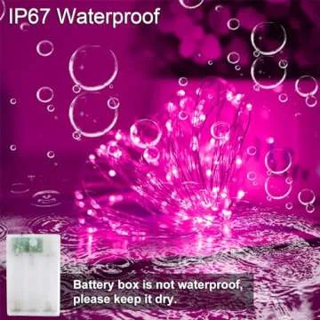 YAOZHOU Pink Fairy String Lights for Valentine’s Day Decor