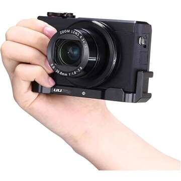 UURig G7X Mark III Vlog Camera Cold Shoe Extension Microphone Side Mount for Canon G7X Mark III Camera, 1/4" Tripod Mount, Vlogging Accessories - R016 C-G7X