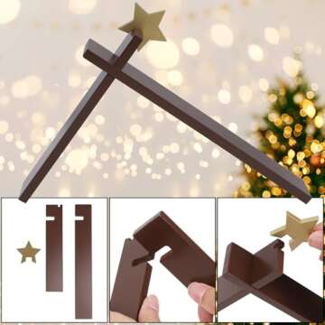 Juegoal Nativity Advent Calendar, Countdown to Christmas Advent Calendar with 24 Pieces Figures & 24 Drawers, Christian Religious Stocking Stuffers Presents Party Favors Gifts for All Ages Boys Girls