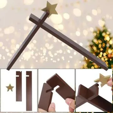 Juegoal Nativity Advent Calendar, Countdown to Christmas Advent Calendar with 24 Pieces Figures & 24 Drawers, Christian Religious Stocking Stuffers Presents Party Favors Gifts for All Ages Boys Girls