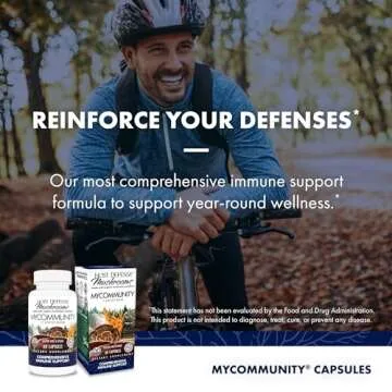 Host Defense MyCommunity Capsules - 17 Species Blend Mushroom Supplement for Immune Support - Herbal Aid with Lion's Mane, Reishi. Chaga, Cordyceps, Turkey Tail & More - 60 Capsules (30 Servings)*