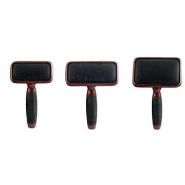 Kenchii 3 Piece Slicker Brush Kit for Professional Pet Groomers - Undercoat Removal