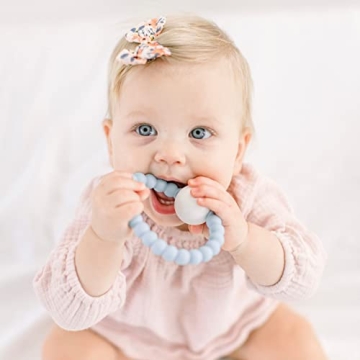 Ryan and Rose Cutie Teether Rattle Blue - Safe Baby Toy