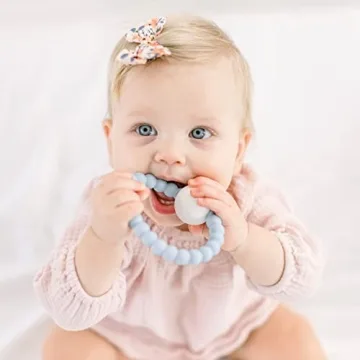 Ryan and Rose Cutie Teether Rattle Blue - Safe Baby Toy