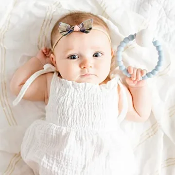 Ryan and Rose Cutie Teether Rattle Blue - Safe Baby Toy