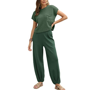 Ugerlov Two Piece Outfits for Women - Cozy and Stylish Set