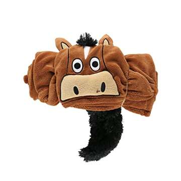 Lazy One Wearable Hooded Blanket for Kids, Animal Hooded Blanket (Horse, Brown)