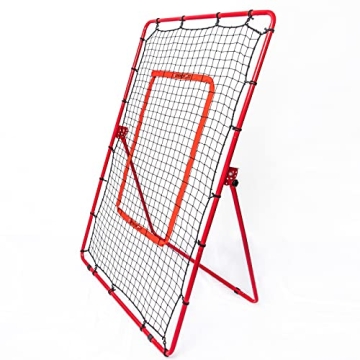 Superiornet Pitch Back Rebound Net, Adjustable Rebounder Trainer for Baseball, Softball and Lacrosse, Practice for Pitching, Throwing and Catching