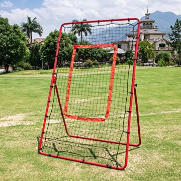 Superiornet Pitch Back Rebound Net, Adjustable Rebounder Trainer for Baseball, Softball and Lacrosse, Practice for Pitching, Throwing and Catching