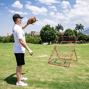 Superiornet Pitch Back Rebound Net, Adjustable Rebounder Trainer for Baseball, Softball and Lacrosse, Practice for Pitching, Throwing and Catching