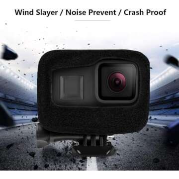Taisioner Windslayer Cover for GoPro Hero 8 Black Housing Frame Case Video Noise Reduction Accessory