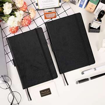 2024 Planner - Weekly Monthly Planner 2024, Jan. 2024 - Dec. 2024, 8.5" x 6.4", Leather Cover, Pen Loop, Elastic Band, Inner Pocket, Black, Perfect Life Assistant