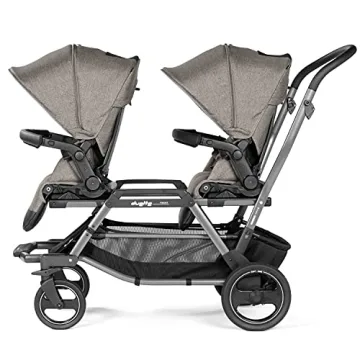 Peg Perego Duette Piroet Double Tandem Stroller - Grey