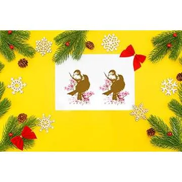 Hying 2 Love Birds on Flowers Words Clear Stamps for Card Making Scrapbooking Crafting DIY Decorations, Birds and Flowers Transparent Silicone Seal Stamps for Embossing Album Crafts