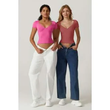 QINSEN Summer Tops for Women Slim Fit Short Sleeve T Shirts Sexy Sweetheart Neck Y2K Crop Top, Merlot X-Small