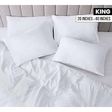 Utopia Bedding King Pillow Cases - Pack of 12 - Soft Brushed Microfiber Fade Resistant