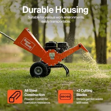 Compact 7HP SuperHandy Wood Chipper for Easy Yard Cleanup
