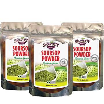 Shavuot Jamaican Soursop Powder 1.4 Ounce (Pack of 3)