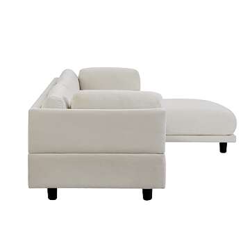 Stylish WILLIAMSPACE 102" Sectional Sofa with Ottoman