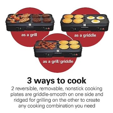 Hamilton Beach 3-in-1 Indoor Grill & Griddle