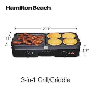 Hamilton Beach 3-in-1 Indoor Grill & Griddle