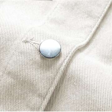 Hixiaohe Women Autumn 3/4 Sleeve Retro Short Denim Jackets Light Blue Jean Coats